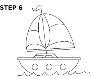 step 6 easy sailboat drawing