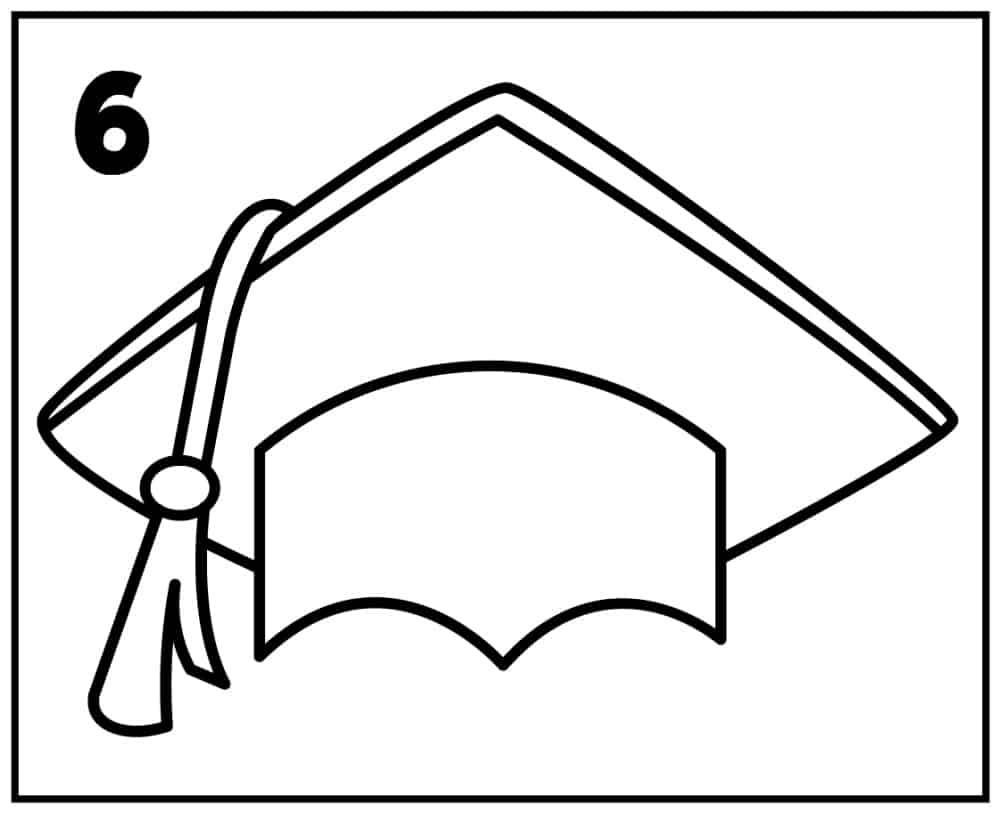 Step 6 - Grad Cap Drawing