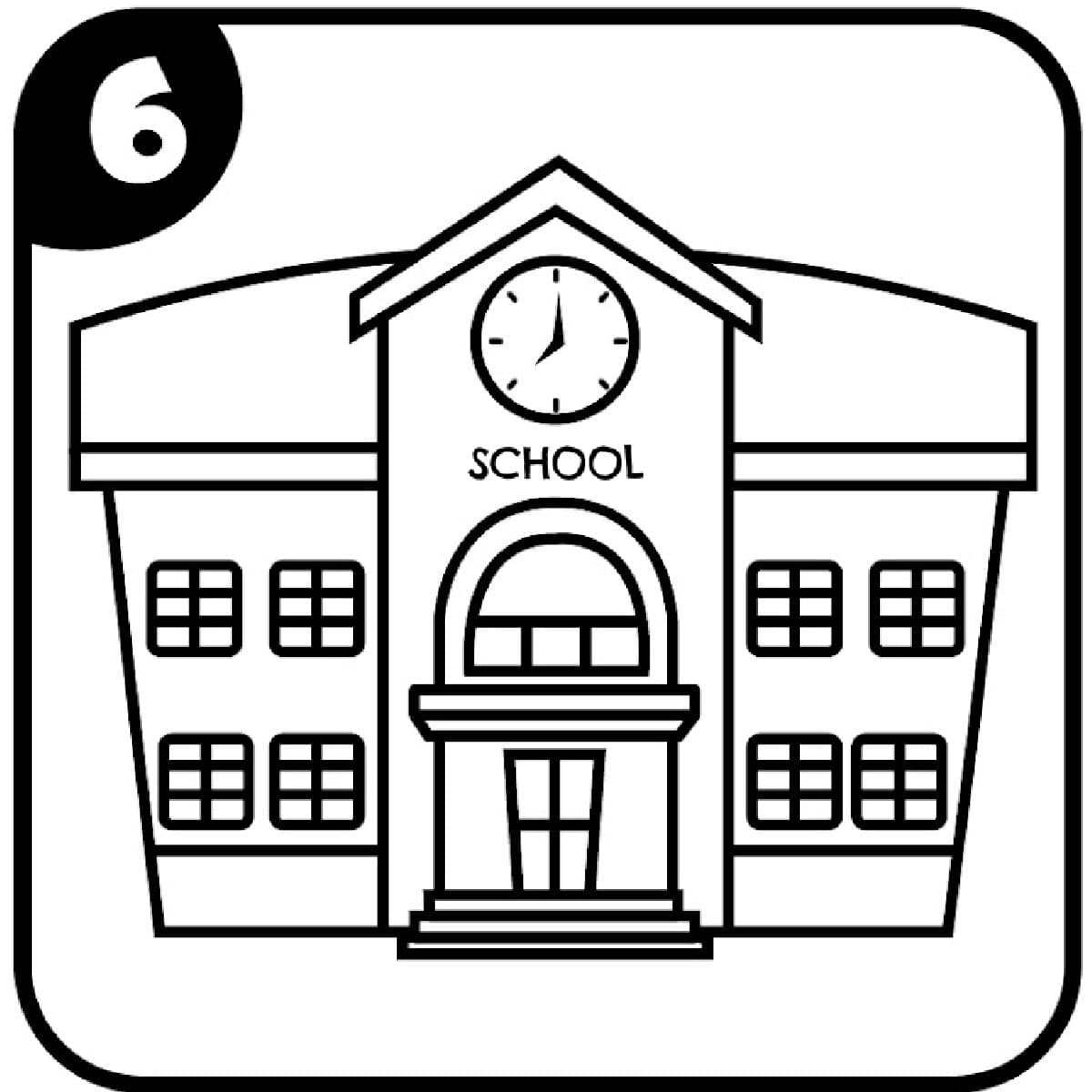 step 6 how to draw a school