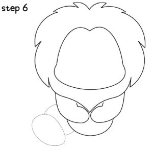 step 6 lion easy drawing