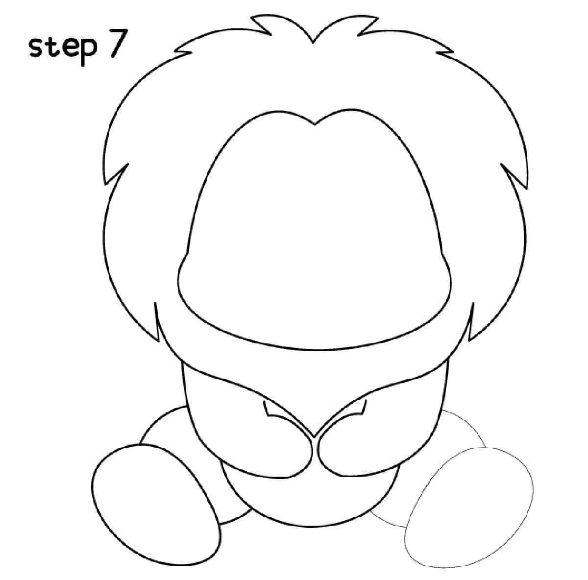 step 7 easy lion drawing tutorial