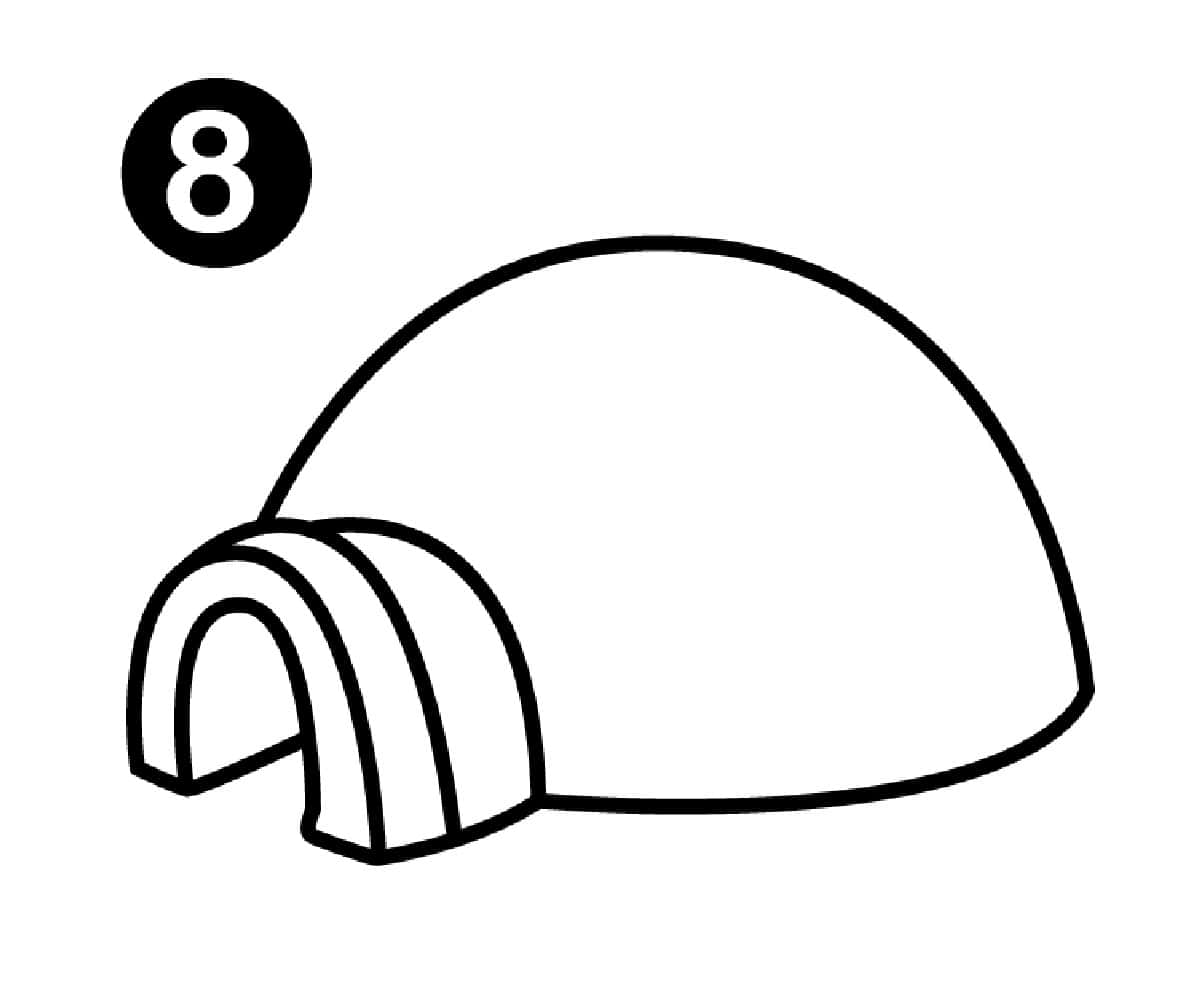 step 8 drawing of igloo