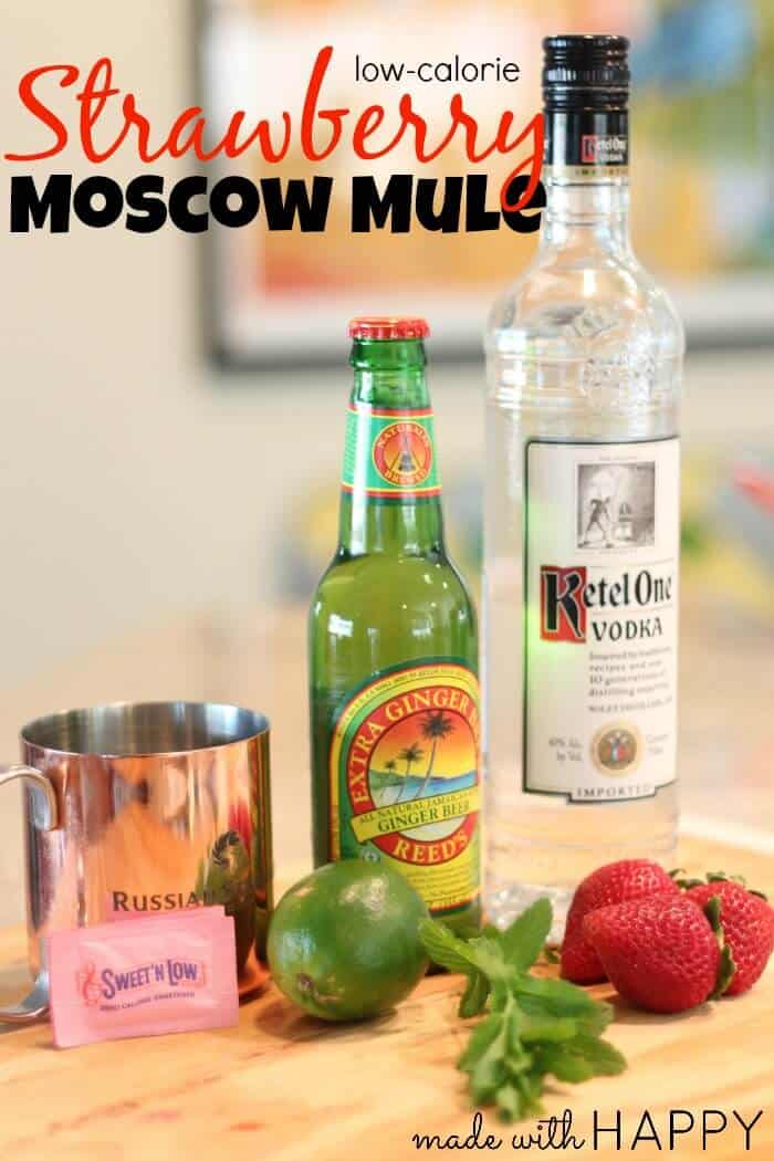 Strawberry Moscow Mule #SweetNLowStars