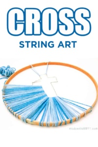 Hoop Easter Cross String Art - Easter Crafts For Kids
