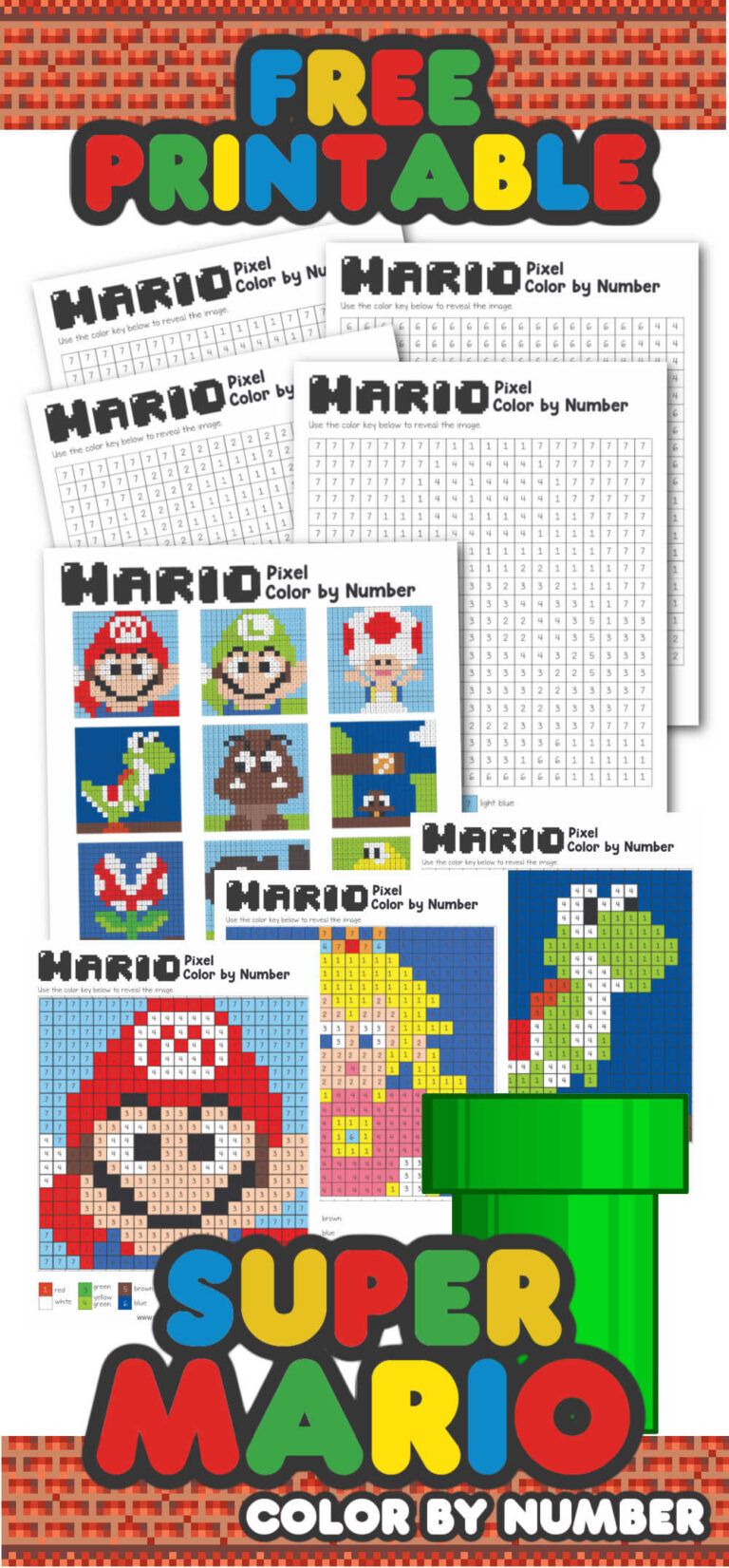 Super Mario Coloring Pages - Made with HAPPY