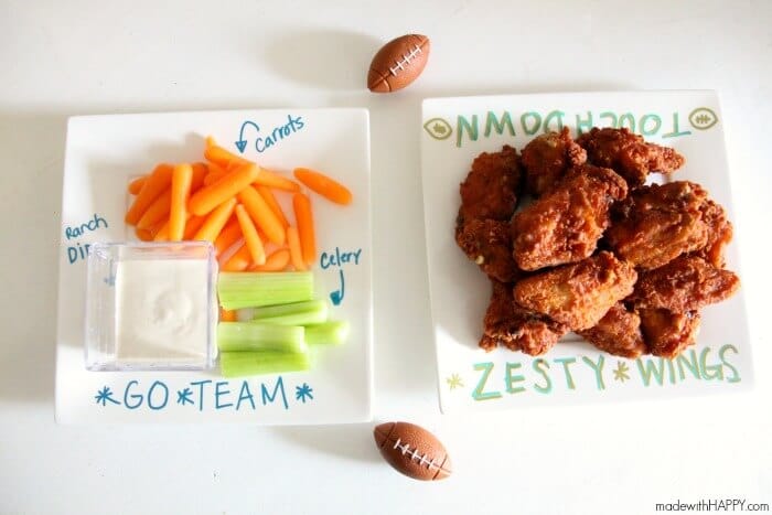 Game Day Celebration Tips to include the ladies | Fun Entertaining Ideas with Wine Glass Writer | Mimosa Bar and Wine Bar | www.madewithHAPPY.com