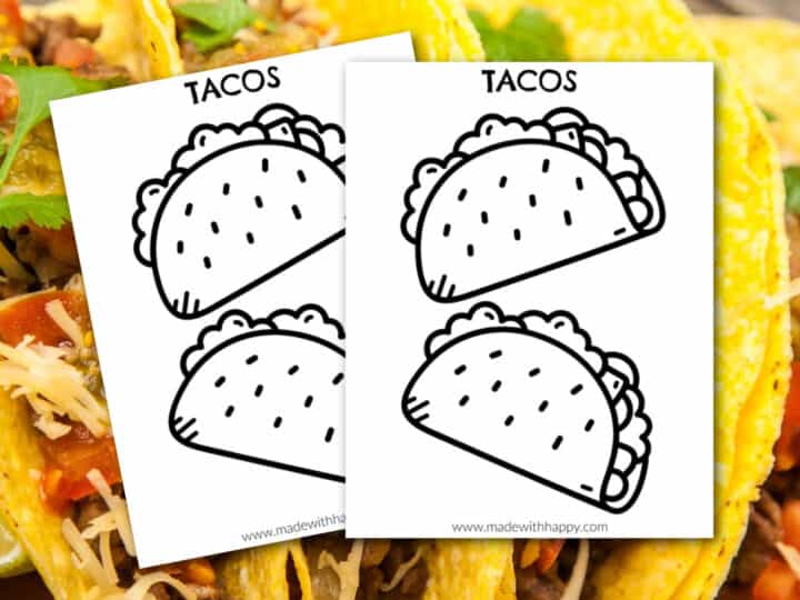 taco coloring page