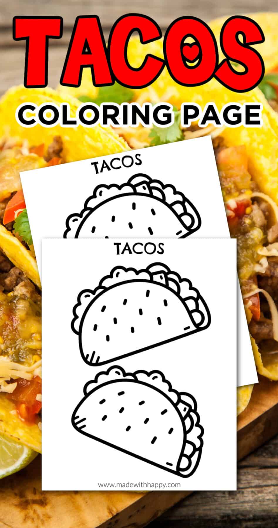 taco coloring sheet