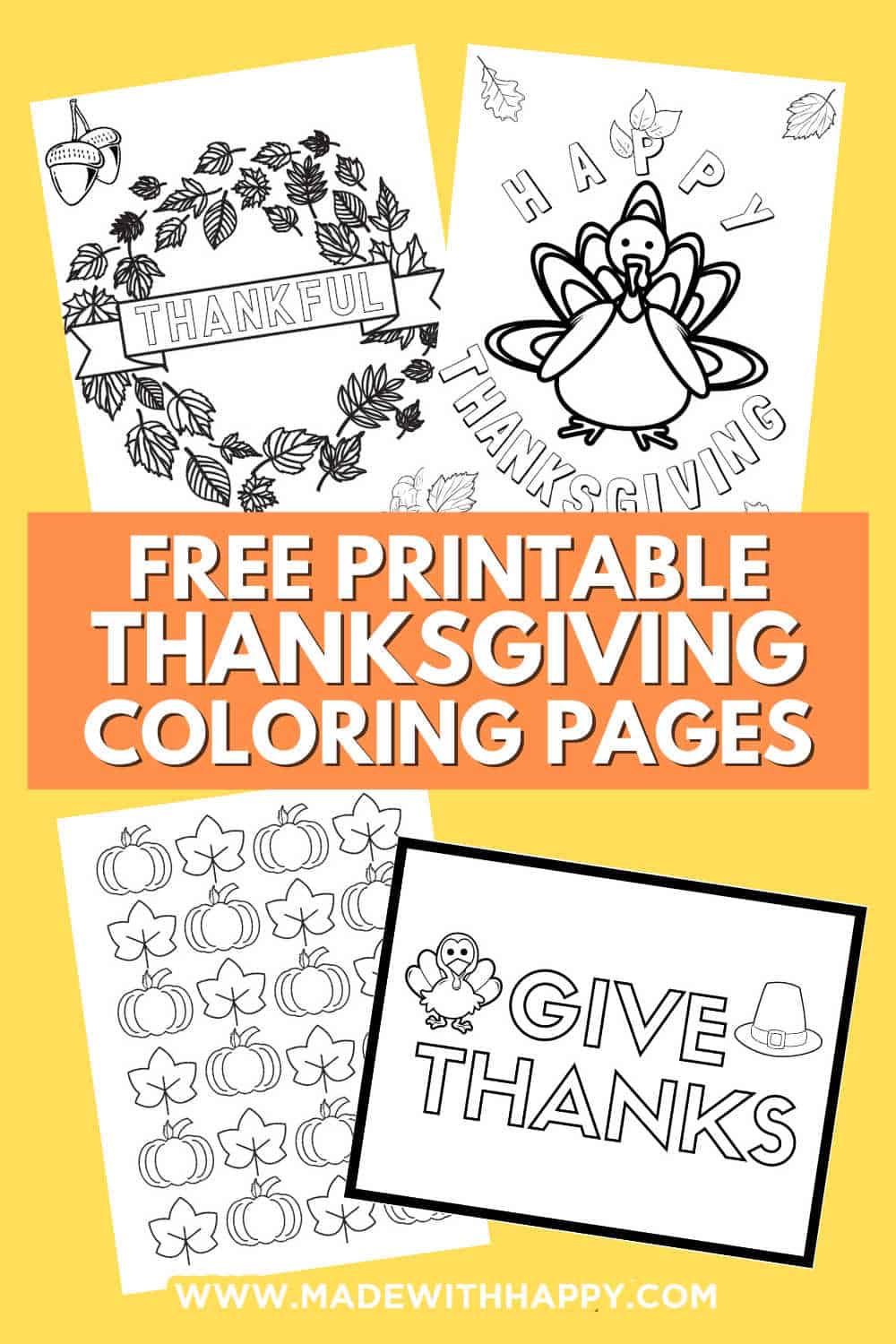 Thanksgiving Coloring Pages Free Printable