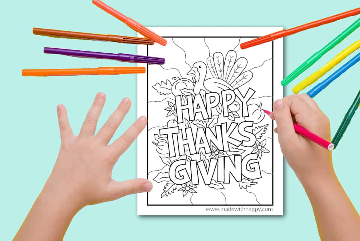Thanksgiving Cute Coloring Pages