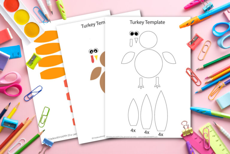 FREE Pop-Up Turkey Turkey Day Card with Printable Template