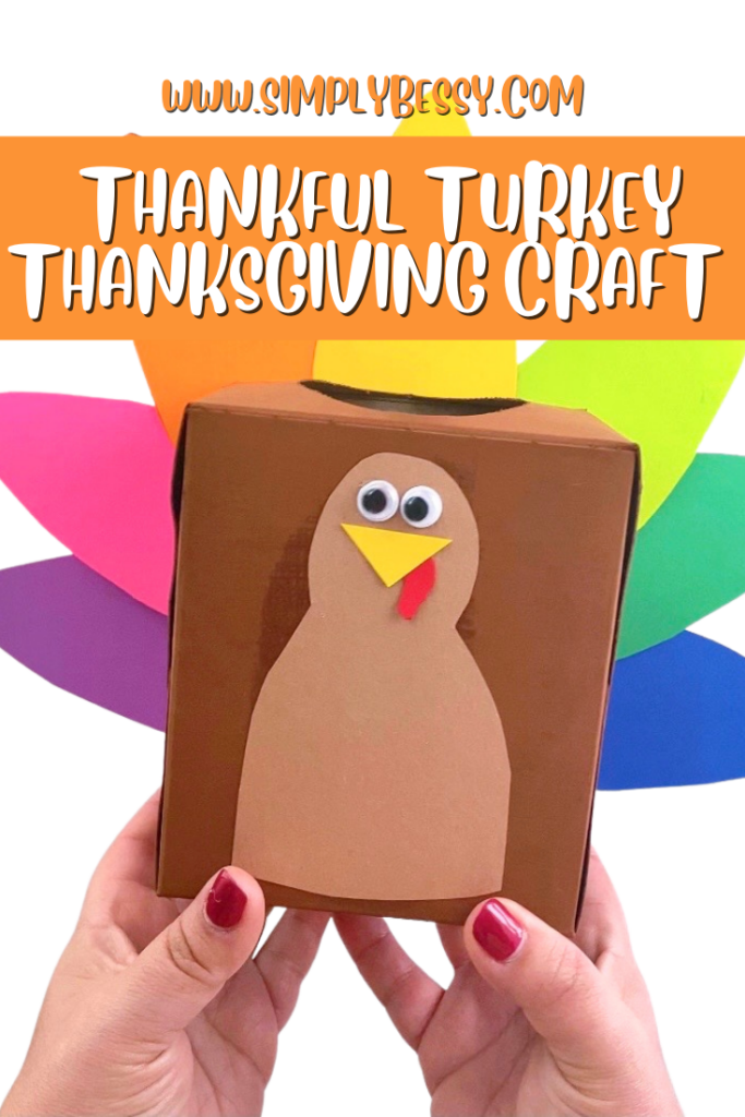 how to make a thanksgiving thankful turkey craft pin image