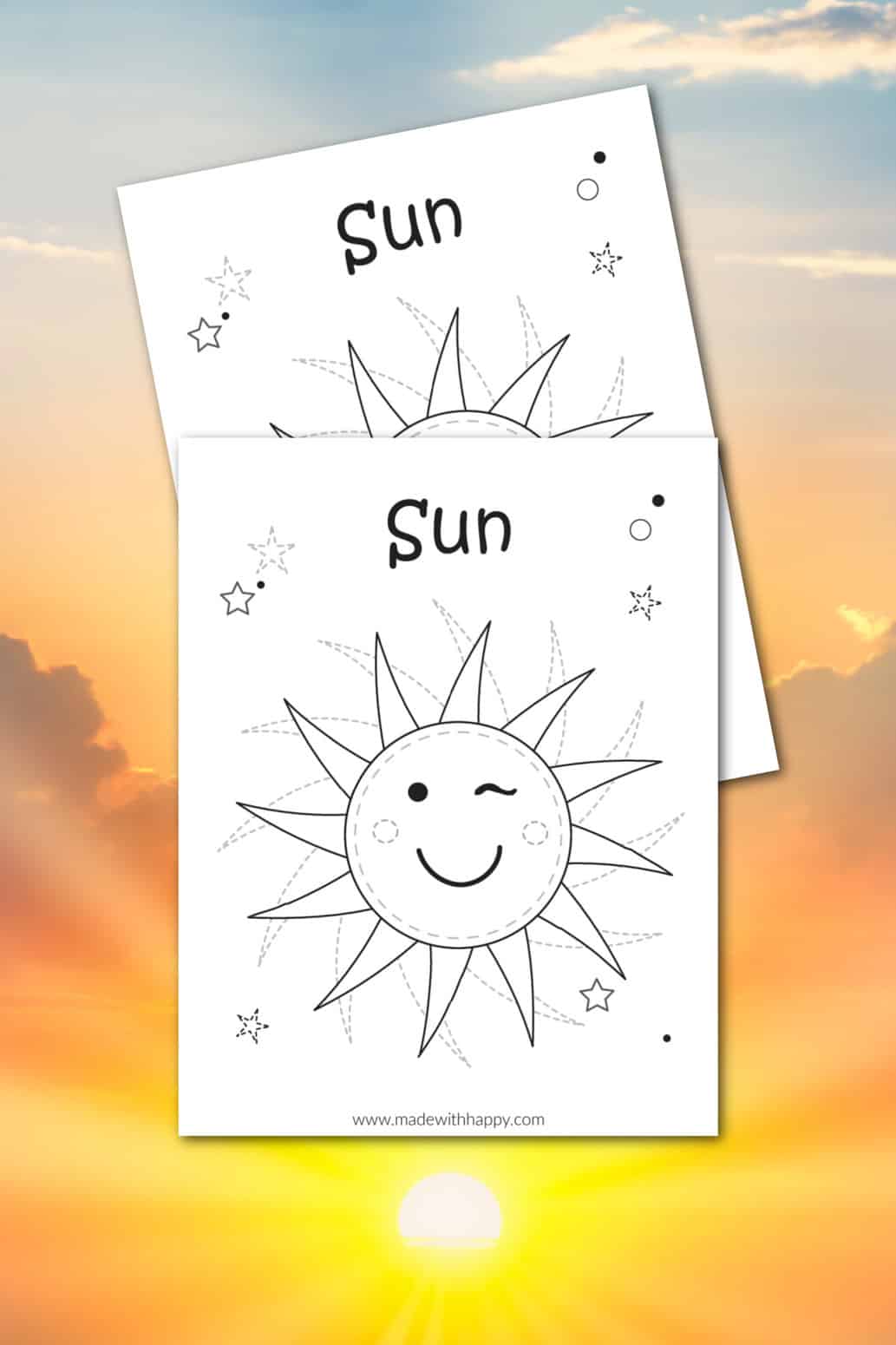the sun coloring page