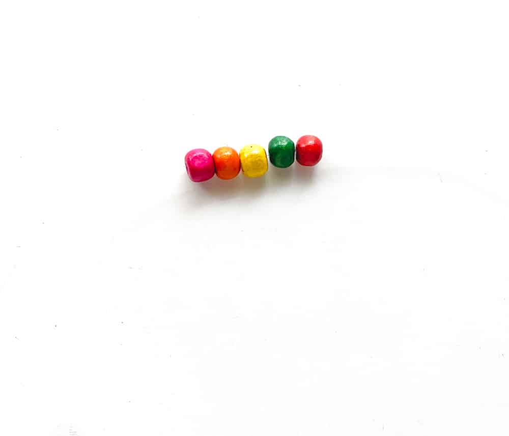 thread beads on thread for abacus