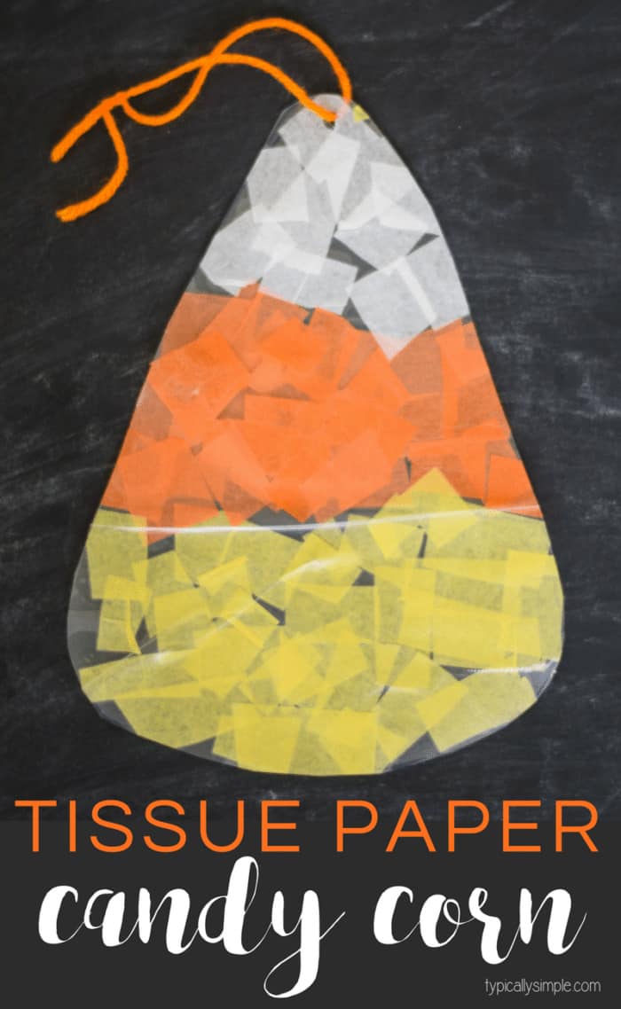 Tissue paper candy corn