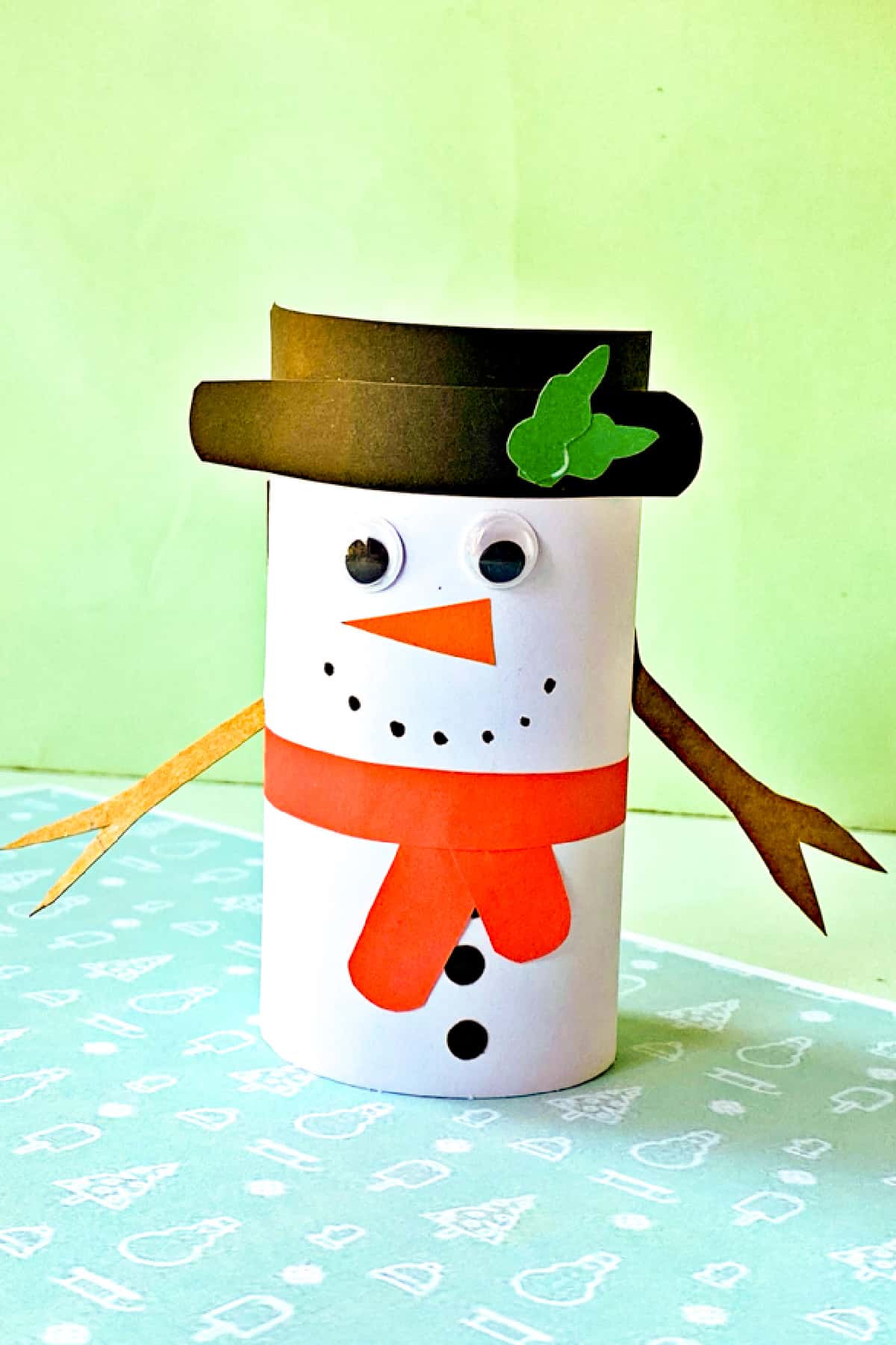 toilet paper roll snowman