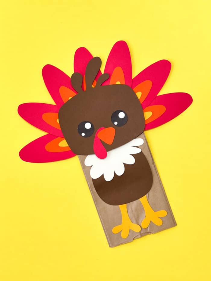 Paper Bag Turkey Craft For Kids - Made with HAPPY