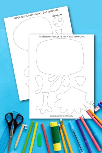 Paper Bag Turkey Craft For Kids - Made with HAPPY