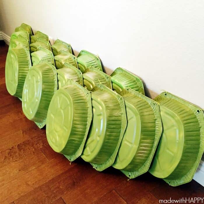 DIY Teenage Mutant Ninja Turtle Shells | TMNT Birthday Party Decorations | DIY TMNT Costume | www.madewithHAPPY.com