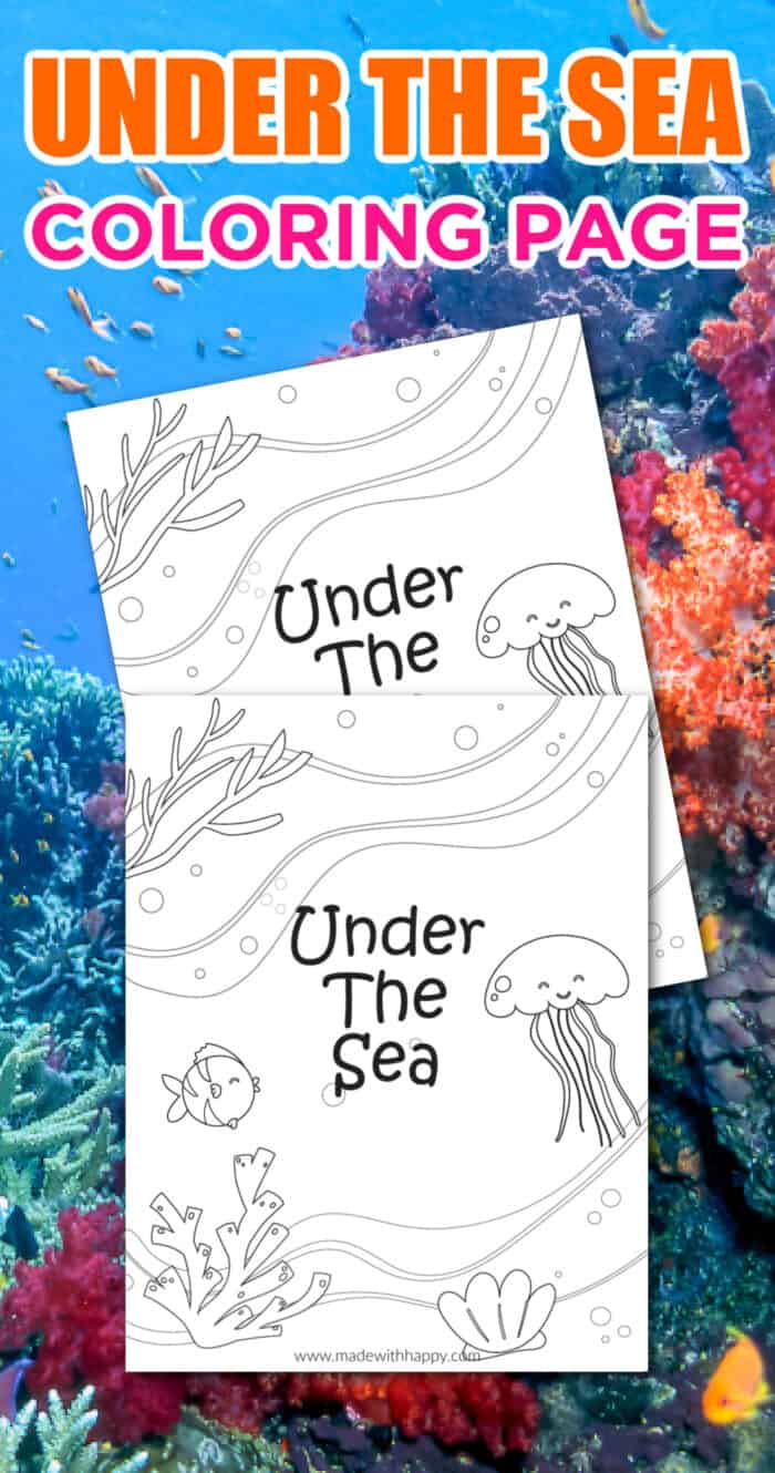 under the sea coloring page