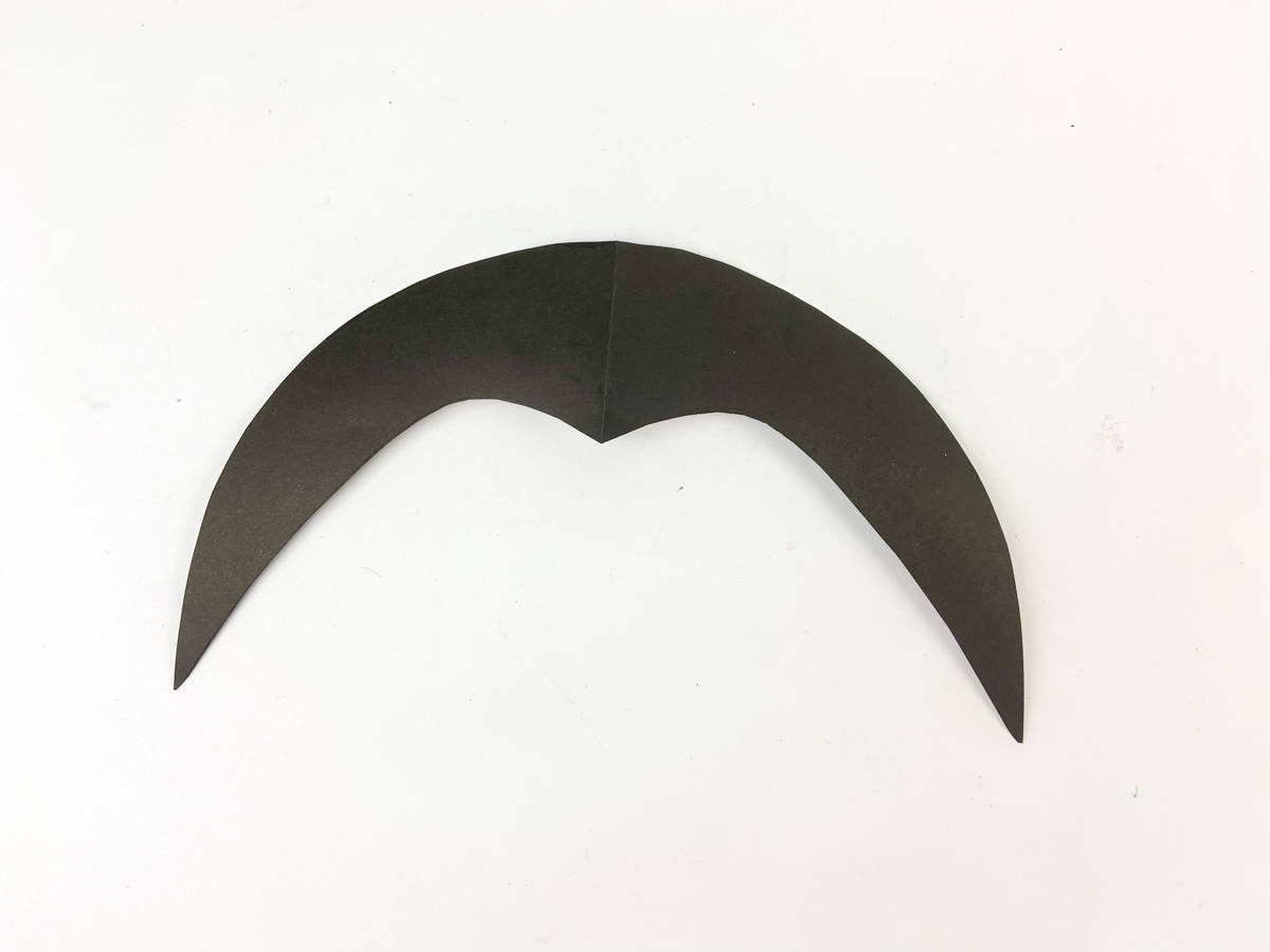 unfold black hair for paper plate vampire