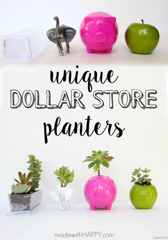 Unique Dollar Store Planters | Unique Modern Planters | DIY Succulent Planters | www.madewithHAPPY.com