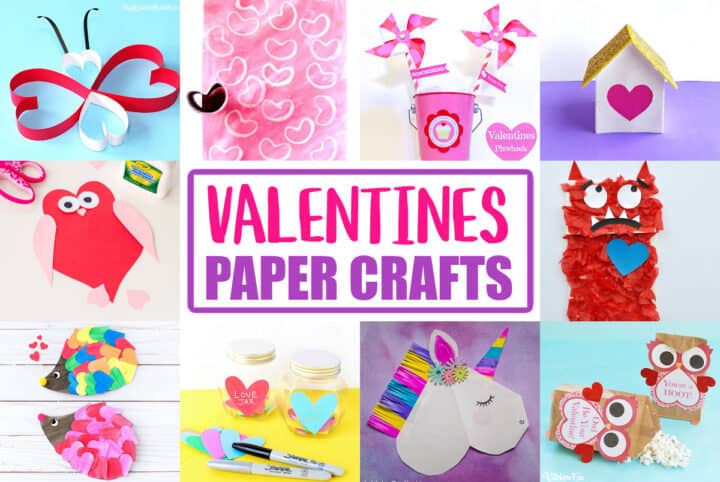 35+ Easy Valentine's Day Paper Crafts For Kids - Made with HAPPY