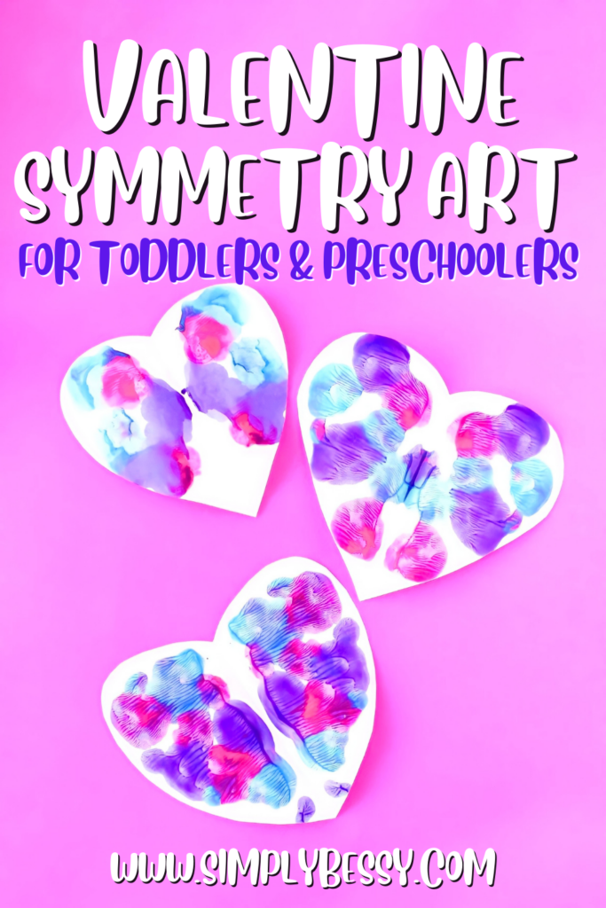 valentine heart symmetry art craft pin image