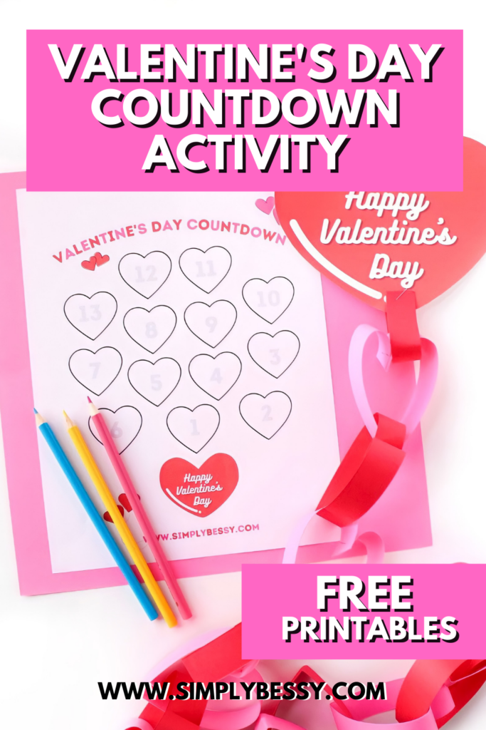 Valentine'S Day Countdown 2025 Printable Ruthe Clarissa