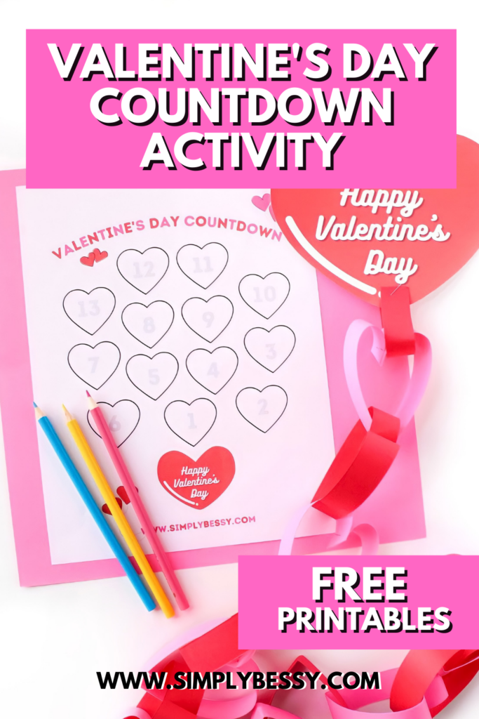 valentine's day countdown activity pin image