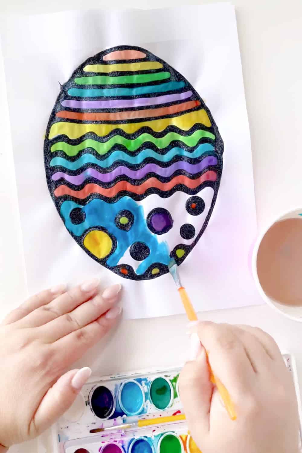 water color easter egg template