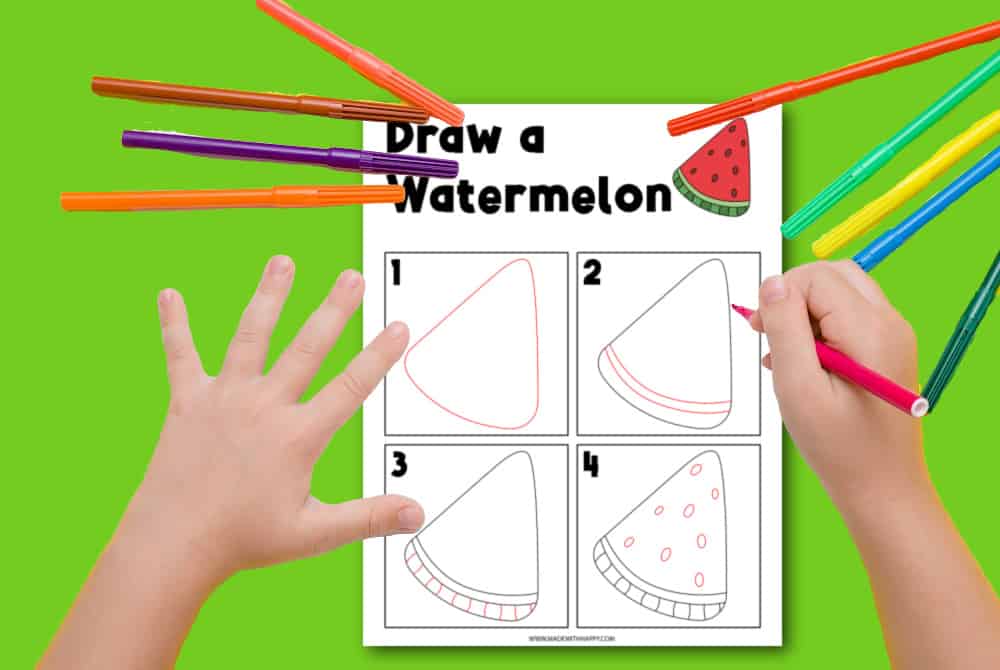 watermelon slice drawing