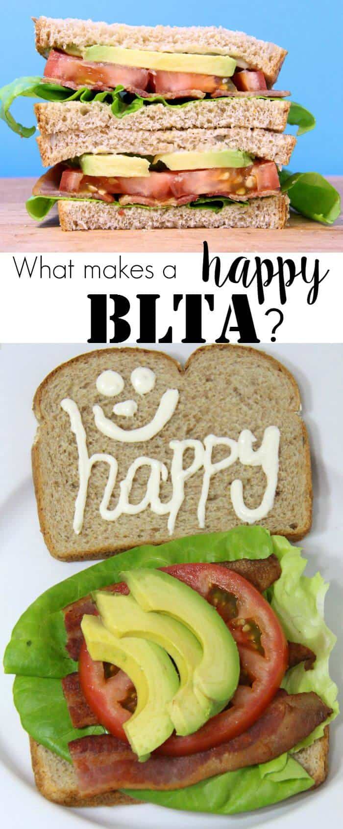 Classic HAPPY BLTA Sandwich Recipe | Bacon, Lettuce, Tomato and Avacado | Classic Sandwiches | #SqueezeMoreOut AD | www.madewithHAPPY.com