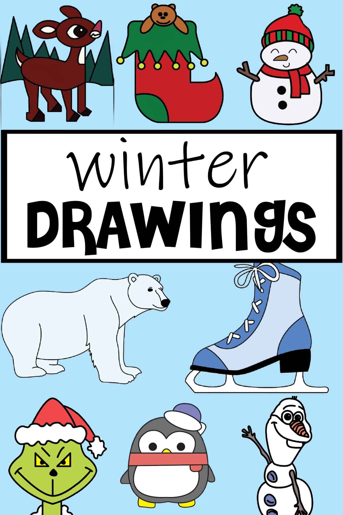 winter drawing ideas