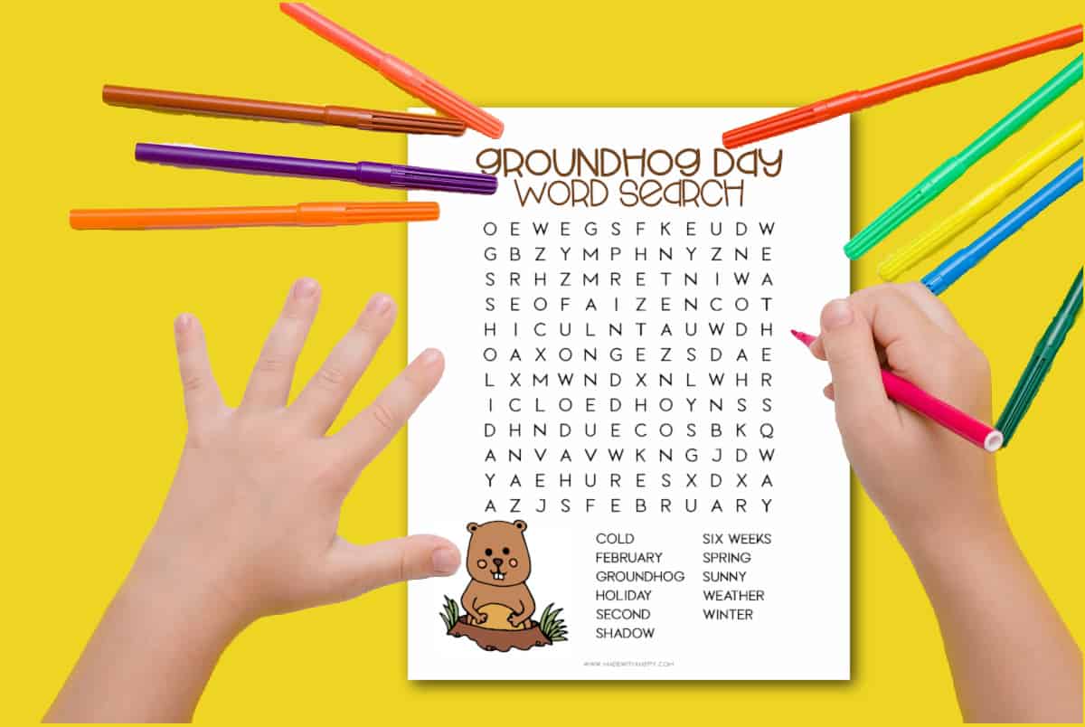 word search groundhog day