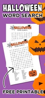 FREE Halloween Word Search Printable - Made with HAPPY