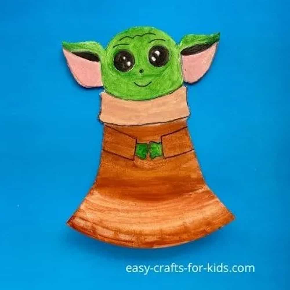 Yoda Craft With Paper Plate