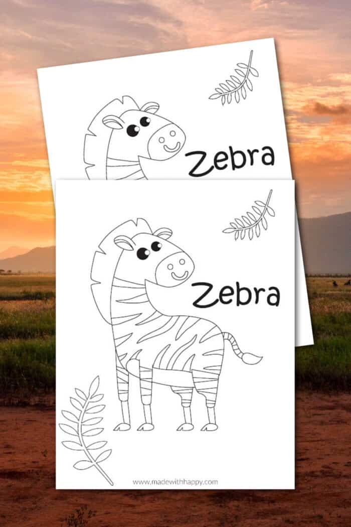 free printable zebra