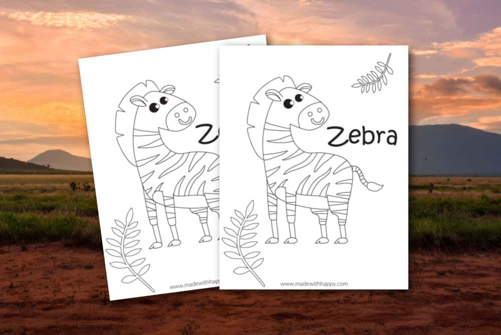 Zebra Coloring page